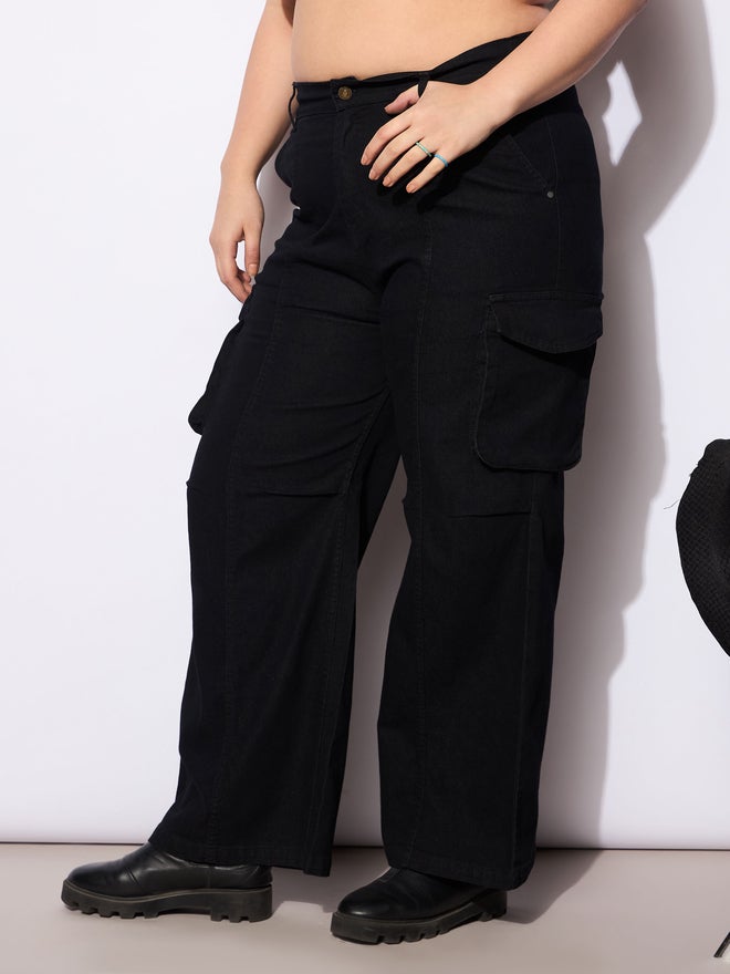 SASSAFRAS Sassafras Plus Size Straight Fit Jeans with Side Pockets Details  - Image 3