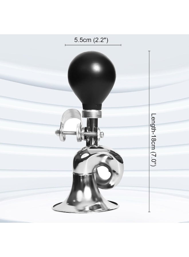 Timoo Bike Horn for Adults Classic Bugle Horn Metal Squeeze Clown Horn for Golf Cart, Fits All Bicycle Handle Bar, Loud Sounds - Image 2