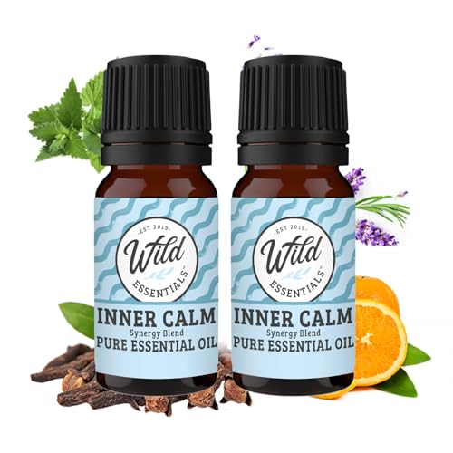 mEssentials Wild Essentials Exquisite Signature Essential Oil Blend Inner Calm, Two 10 ML Bottles - Pure Essential Oils Synergy Blend, New Label, Same Formula - Image 1