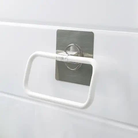 Cm enterprise Cm enterprise Self Adhesive Magic Sticker Napkin RingTowel RingNapkin HolderNo DrillingBathroom AccessoriesWhite 2 