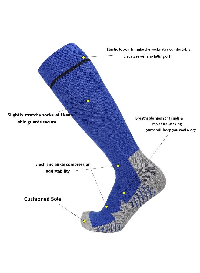 SKY WING Men's  Soccer Socks (1/2/3/4 Pair) Sport Cushion Athletic breathable, comfortable, anti slip, cushion protect, sweat absorption Socks for Kids Youth Adult Sports Accessory - Image 4