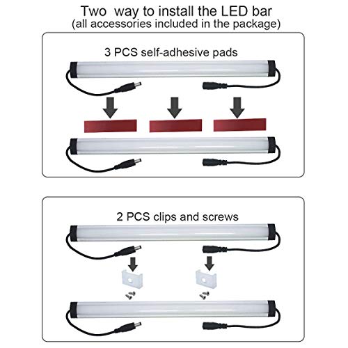 Litever Kitchen Under Cabinet LED Lighting Kit Plug-in, Super Bright, 6 PCS 12 Inches Light Bars, Daylight White, 31W 2000 Lumen, Perfect for Kitchen Cabinet Counter Shelf-(6 Bars Kit-5000K) - Image 5