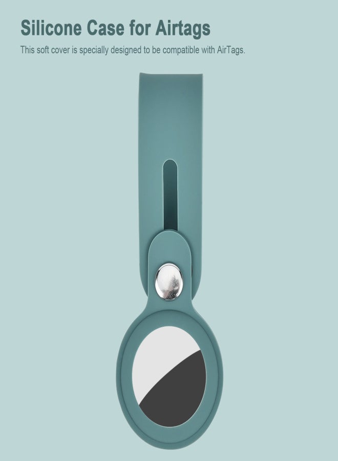 Soft Silicone Protective Case Replacement for Apple Airtags Tracker Cover Sleeve Hangable Keychain Anti-Scratch Protector Finder Holder - Image 4