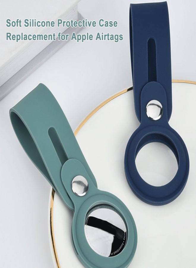 Soft Silicone Protective Case Replacement for Apple Airtags Tracker Cover Sleeve Hangable Keychain Anti-Scratch Protector Finder Holder - Image 2