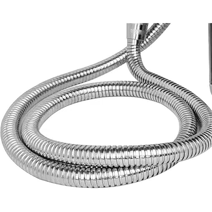 Portable Outdoor Shower Electric Water Saving Shower Powered Shower Pump for Hiking Backpacking Camping Travel Beach Pets Watering F Shower Head with Handheld Sprayer Stainless Steel - Image 5