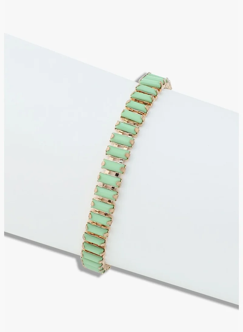 SOHI Gold Plated Party Designer Stone Bracelet For Women