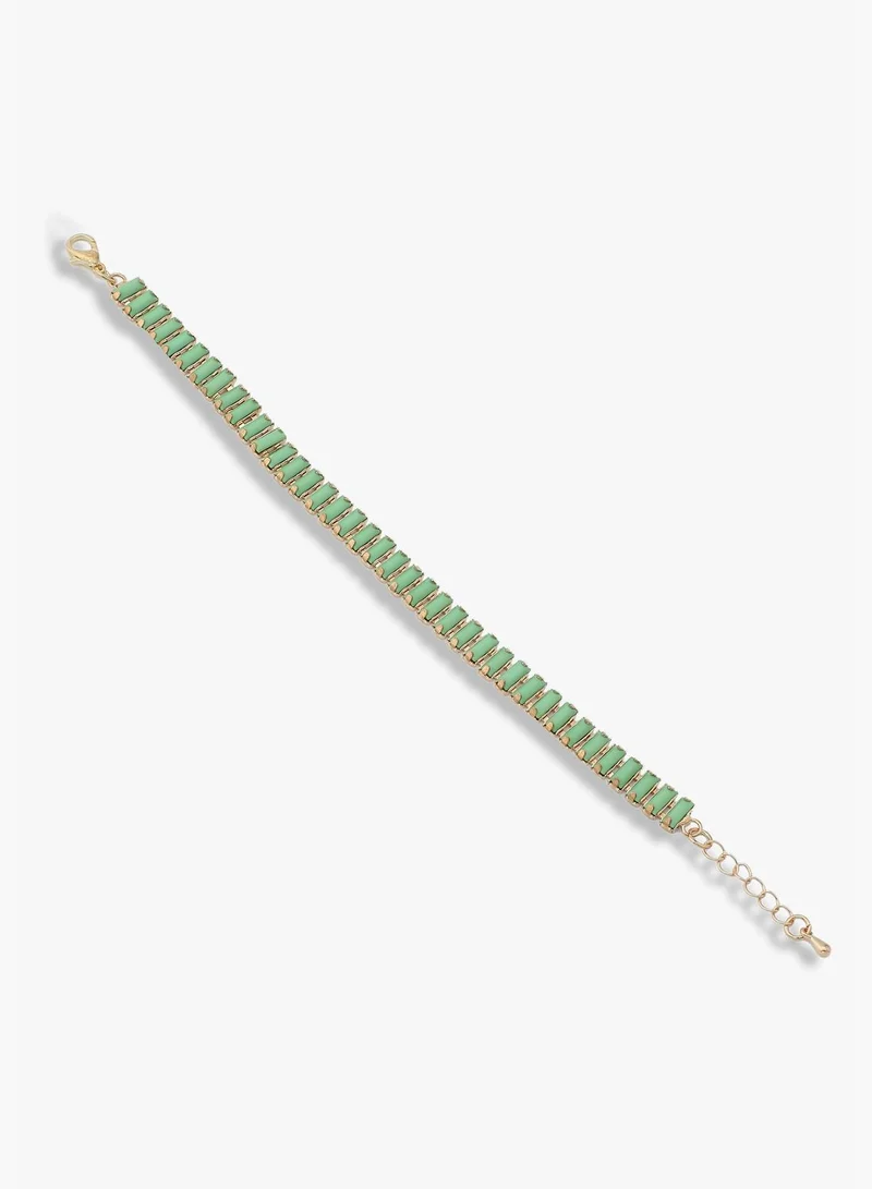 SOHI Gold Plated Party Designer Stone Bracelet For Women