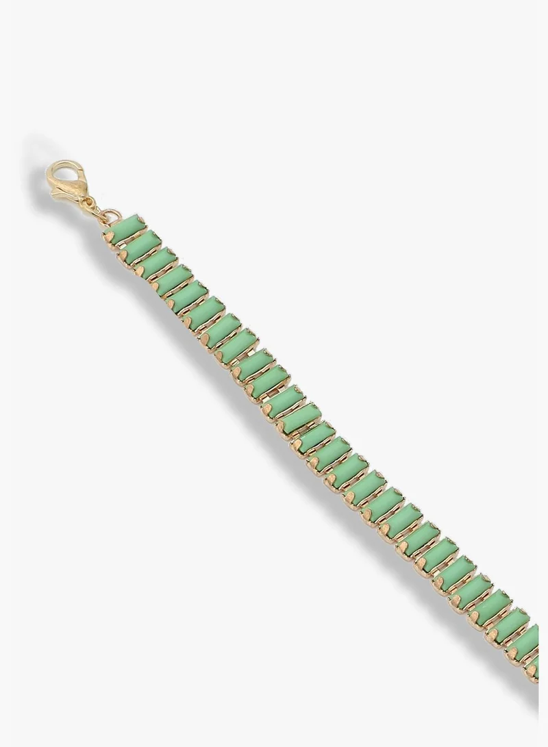 SOHI Gold Plated Party Designer Stone Bracelet For Women