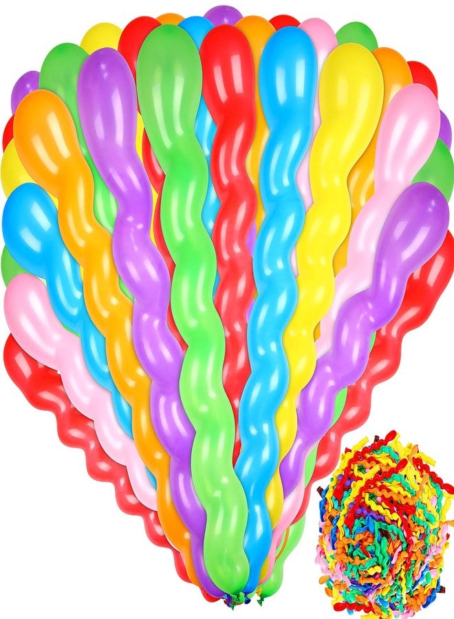 Sratte 1000 Pcs 40 Inches Latex Spiral Balloons Assorted Colors Twisted Long Balloons Colorful Party Balloons for Boys Girls Playing Birthday Party Decorations Supplies, 7 Colors - Image 1