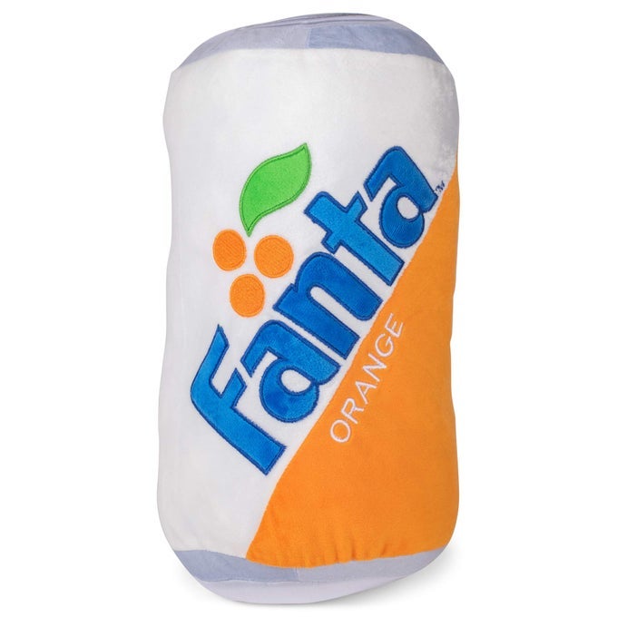 MARK FELDSTEIN ASSOCIATES FANTA CAN CLASSIC ORANGE 14 X 8 POLYESTER FABRIC SOFT PLUSH THROW PILLOW