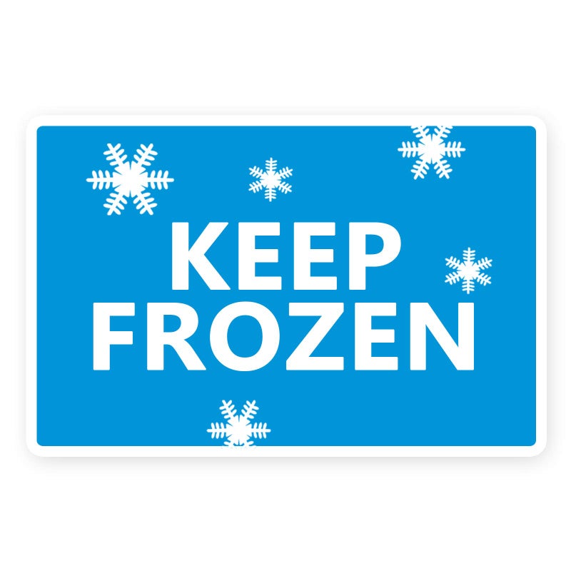 Besttile Keep Frozen Shipping Label Frozen Stickers Waterproof WhiteBlue Packing Sticker2x3 Inch Adhesive Handling Warning Sticker 300 Pcs Per Roll