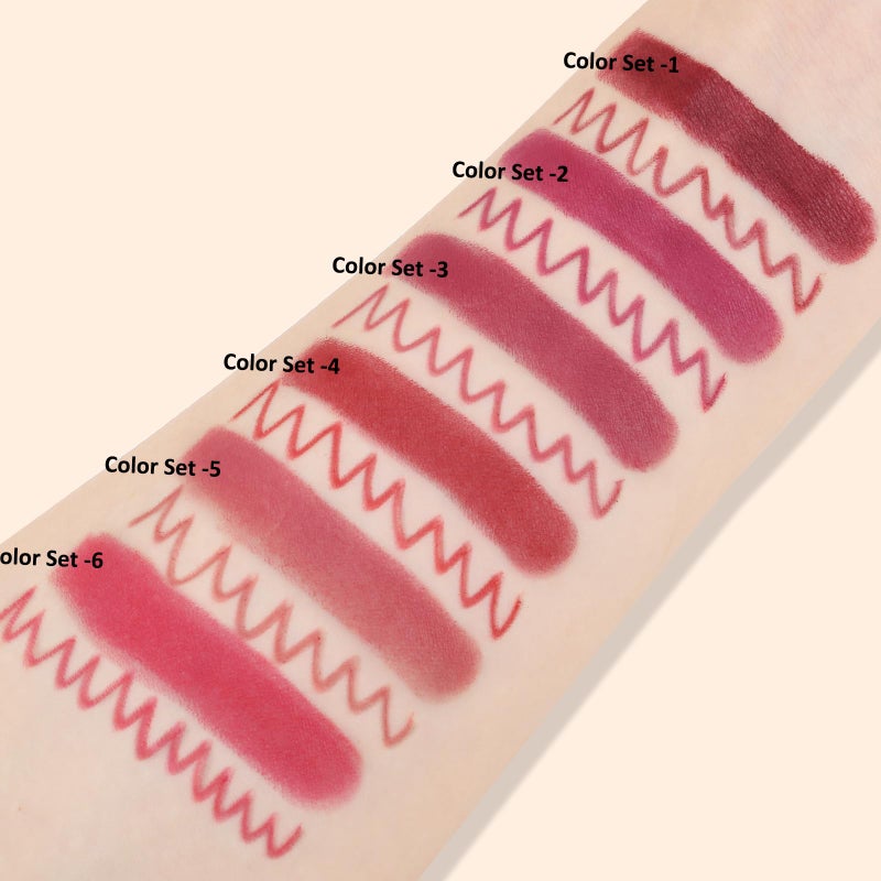 Boobeen 2 Pcs Lip Liner and Lipstick Set, Ultra-Long-Lasting Nude Matte LipLiner High Pigmented Soft Creamy Lipstick Waterproof Lip Color, Lip Makeup Gift Kit for Women - Image 3