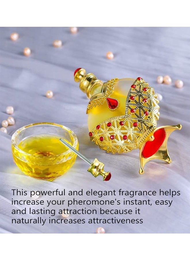 EELHOE Concentrated Oil Perfume, Long Lasting Retro Gold Perfume Essential Oil Perfume Gift For Women, Fragrance Lingers On Your Skin, Leaving a Lasting Impression, Perfect For Any Occasion  - Image 4