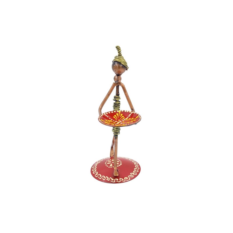 NATRIEL Handcrafted Decorative Figurine TLight Candle Holder for Home Decor Artistic Accent Piece for Living Room Office and Gifts Lady with Baby - Image 1