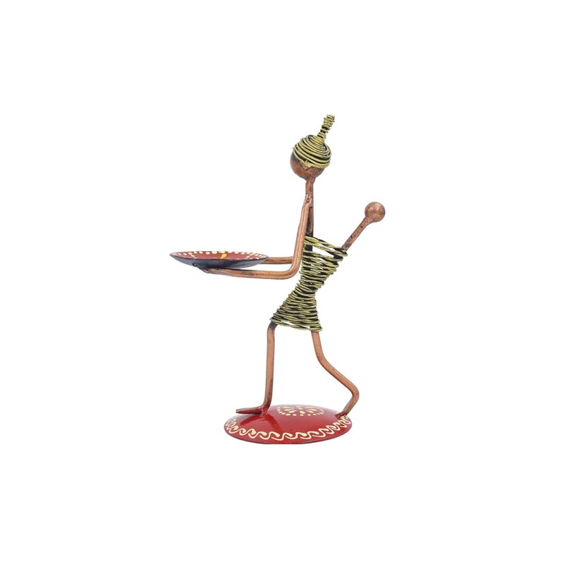 NATRIEL Handcrafted Decorative Figurine TLight Candle Holder for Home Decor Artistic Accent Piece for Living Room Office and Gifts Lady with Baby - Image 4