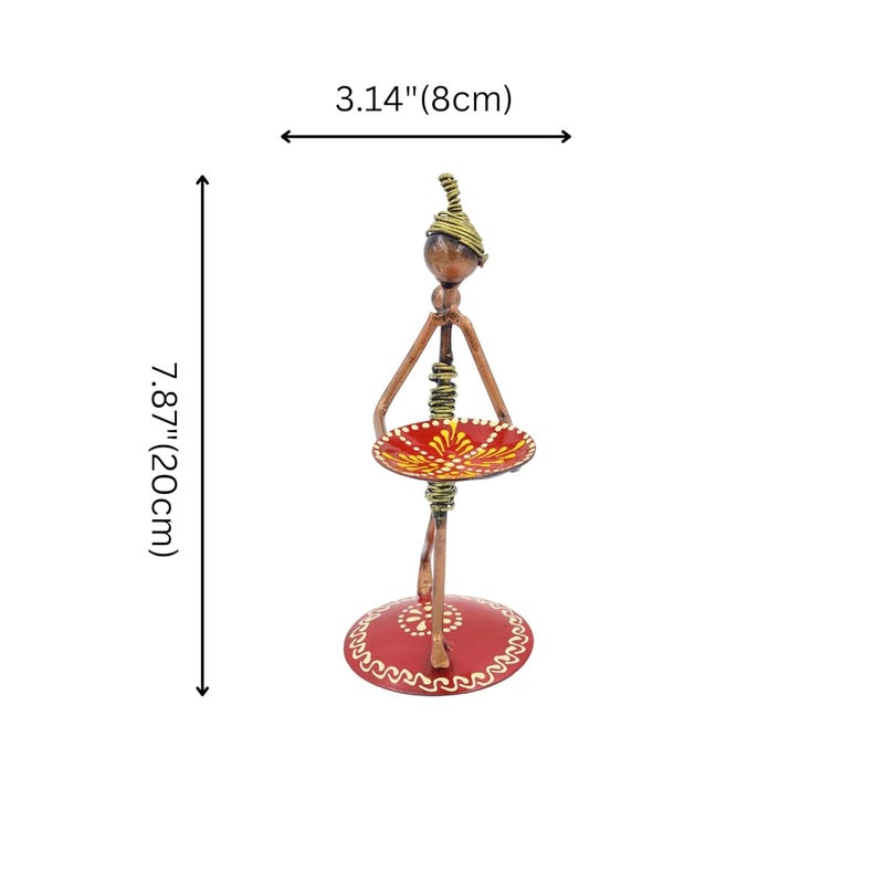 NATRIEL Handcrafted Decorative Figurine TLight Candle Holder for Home Decor Artistic Accent Piece for Living Room Office and Gifts Lady with Baby - Image 2