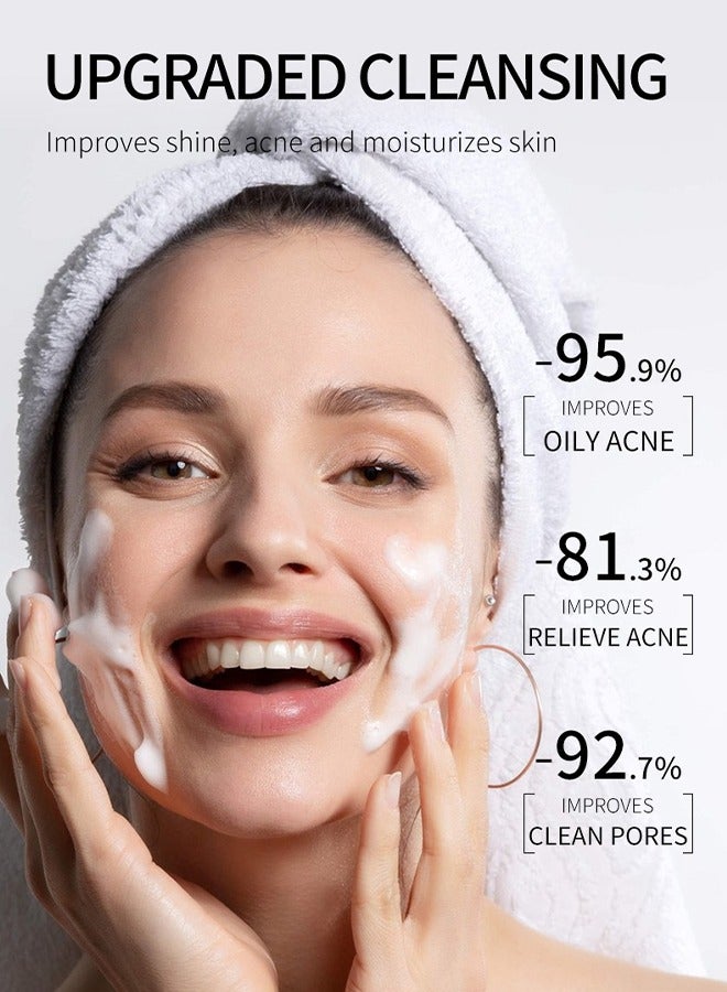 MOIKA Salicylic Acid Cleansing milk -  with 2% Salicylic Acid，Ceramide and Niacinamide | Gentle Foaming Face Wash for Sensitive, Acne Prone Skin | Deep Pore Cleaning | Unisex - 80g - Image 3