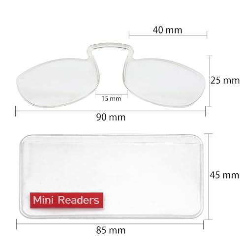 DBEFTLI Armless Thin Reading Glasses - Clip on Nose Readers Mini Slim Lightweight for Men Women 5 Pack 1.50 - Image 3