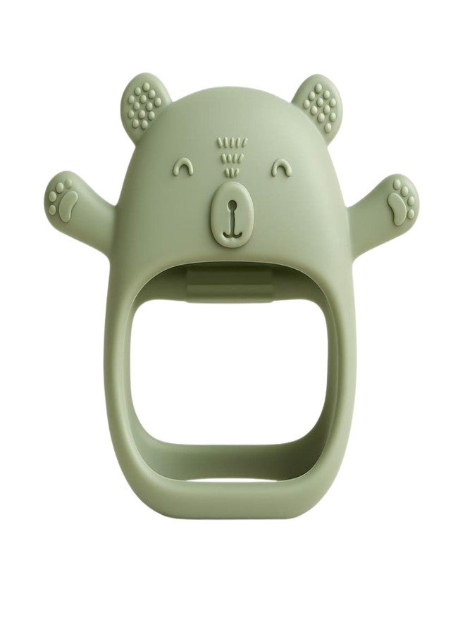 Nubokind No-Drop Baby Teether for 3-12 Months | Wrist-Fit Silicone Teething Toy for Molar Relief | BIS Certified, BPA Free, Safe Made in India | Sage Green - Image 4