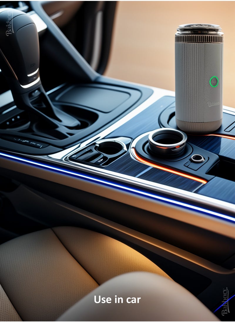 Turbo Bakhour Car Incense Burner with Radiator Fan, Premium Metal, 2000mAh Battery, Type-C Charging - Portable Aromatherapy for Home, Car, Room, Yoga - pzsku/Z1C9B91494E6229F3CB2EZ/45/_/1739861225/b2aa254e-6b35-4d10-8f15-57c581c4bc8e