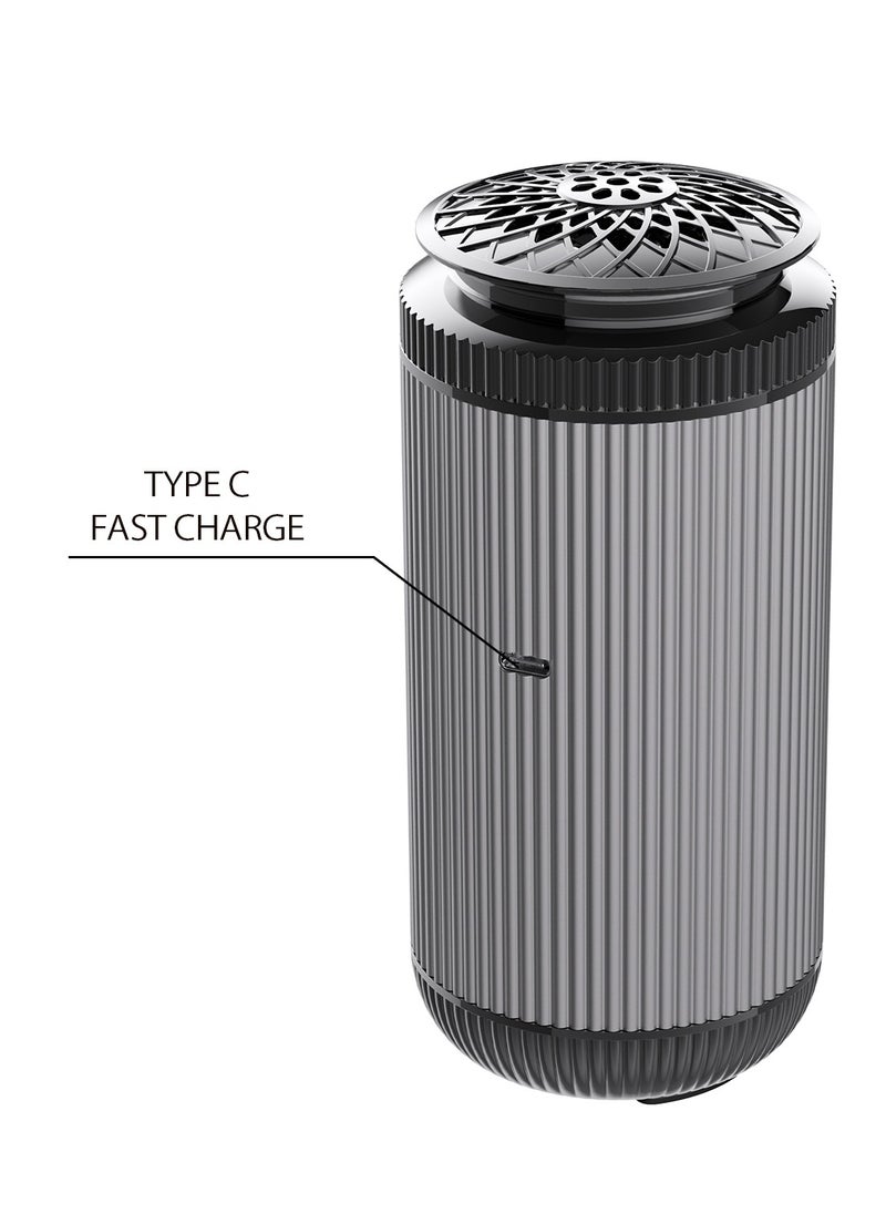 Turbo Bakhour Car Incense Burner with Radiator Fan, Premium Metal, 2000mAh Battery, Type-C Charging - Portable Aromatherapy for Home, Car, Room, Yoga - pzsku/Z1C9B91494E6229F3CB2EZ/45/_/1740565539/8f9d9d97-f6cf-4659-bd60-2c078ce0e5ca