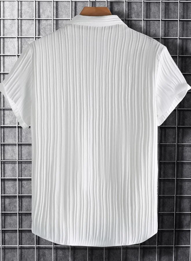 Take Two Men Plus Size Textured Short Sleeve Shirt