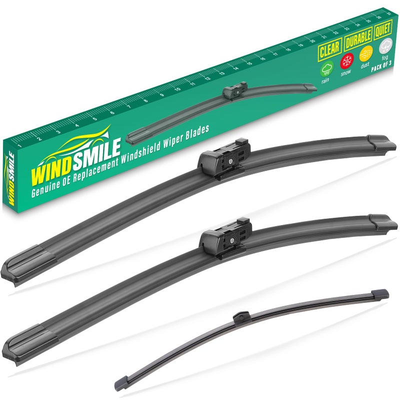 26 20 16 Windshield Wiper Blades Replacement for Audi Q8 SQ8 RS Q8 2019 2020 2021 2022 2023 Premium All Weather Front Rear Wipers Set OEM Quality Pack of 3