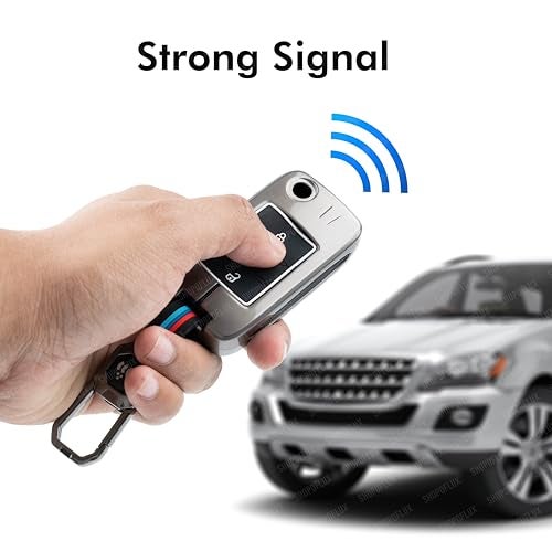 SHOPOFLUX Metal Car Key Cover Compatible for MG Hector Astor 3 Buttons Flip Key - Black - Image 3