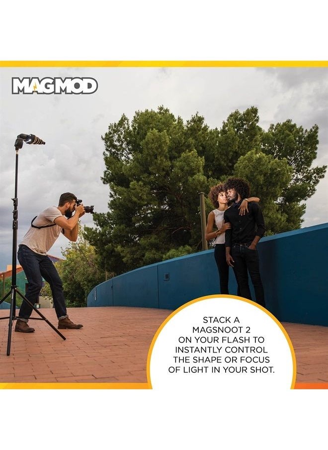 MagSnoot 2 Light Modifier by MagMod | Photography Lighting Flash Modifier | Magnetic Snoot Light Diffuser Attachment | New and Improved Features | Lightweight Light Control