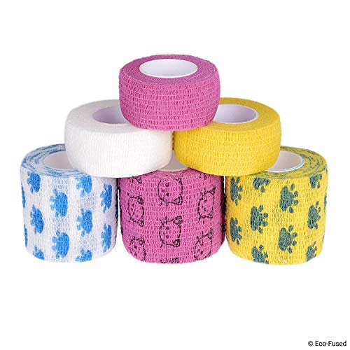 ECO-FUSED EcoFused Self Adhering Bandage Injury Wrap Tape for Cats Pack of 6 Supports Muscles and Joints Does not Stick to Hair Elastic Water Repellent Breathable Relieves Stress - Image 3