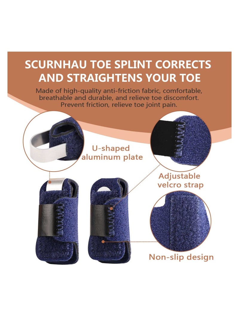 Excefore 1 Pair Toe Splint Toe Corrector Brace, Toe Straightener for Hammer Toe, Crooked Toe, Mallet Toe, Bent Toe, Claw Toe, Toe Wrap to Align and Support Broken Toe, Fits Women and Men(One Size)  - Image 3