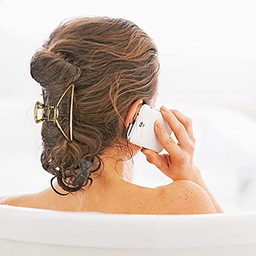 HH&LL Hair Clips, Metal Hair Claw Barrette Clamp Jaw for Women (2, Gold+ Rose Golden) - Image 4