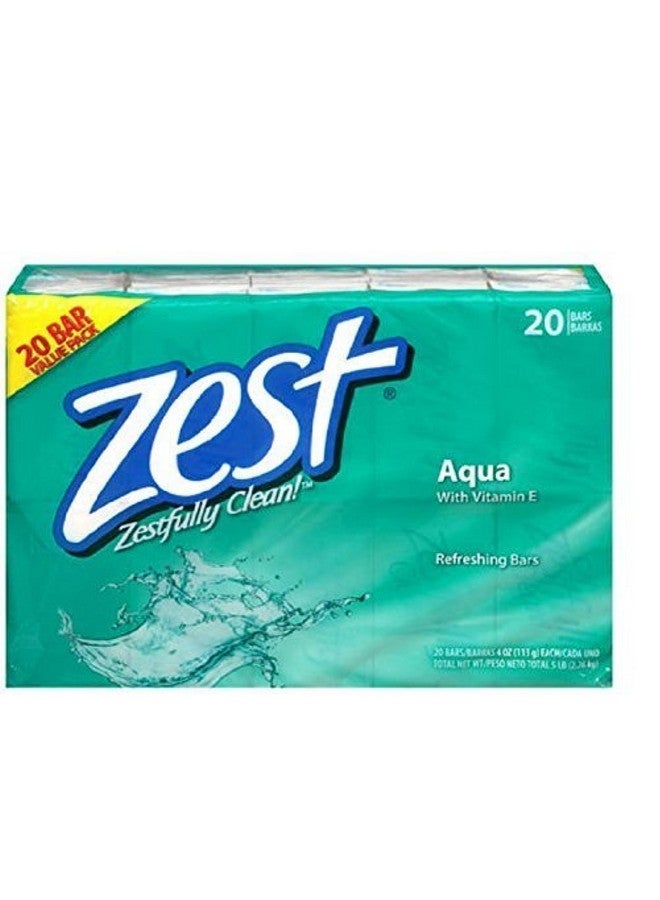 زيست :صابون زست بار أكوا 4 أونصة - 20 قطعة - Image 1