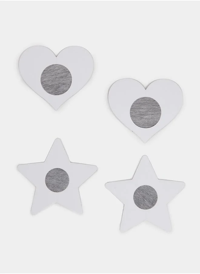 Styli Styli Set of 2 - Metallic Finish Star and Heart Shaped Nipple Covers