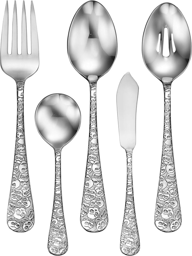 Liberty Tabletop Calavera Skull 45 Piece Flatware Set for 8 Silverware Made in USA - Image 2