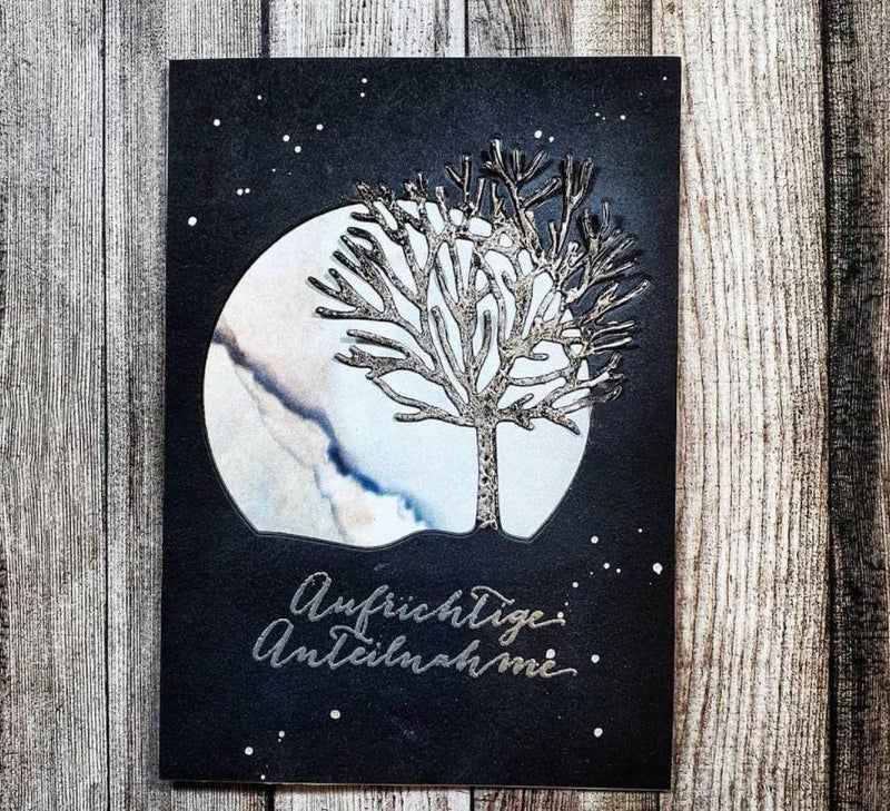 CoolifWang Tree Circle Frame Cutting Die Cuts, DIY Crafts Template Tree Circle Frame Scrapbook Cards Cutting Dies Cut Stencils for DIY Embossing Card Making Decorative Paper Dies Scrapbooking - Image 3