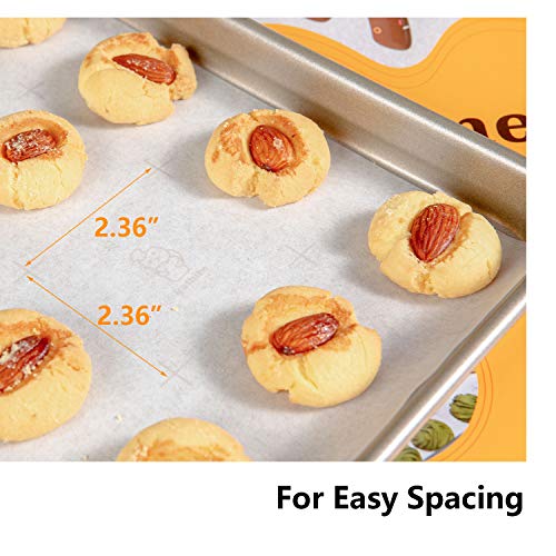Katbite 12x16 Inch Parchment Paper Sheets with Grid Lines, Precut Baking Paper, Non-Stick & Heavy Duty, Half Sheet Parchment Paper for Cookies, Cup Cake Baking, Cooking, Air Fryer, Steaming, Grilling - Image 3