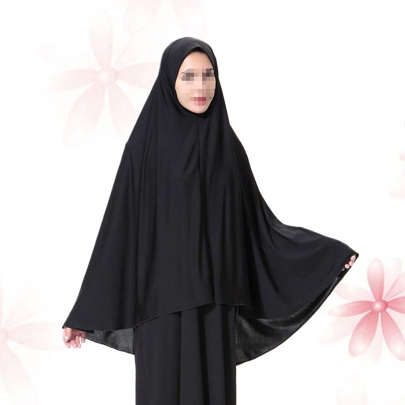 📦 وشاح طويل نسائي أنيق محتشم للحجاب الإسلامي رمضان أسود مقاس متوسط - Image 5