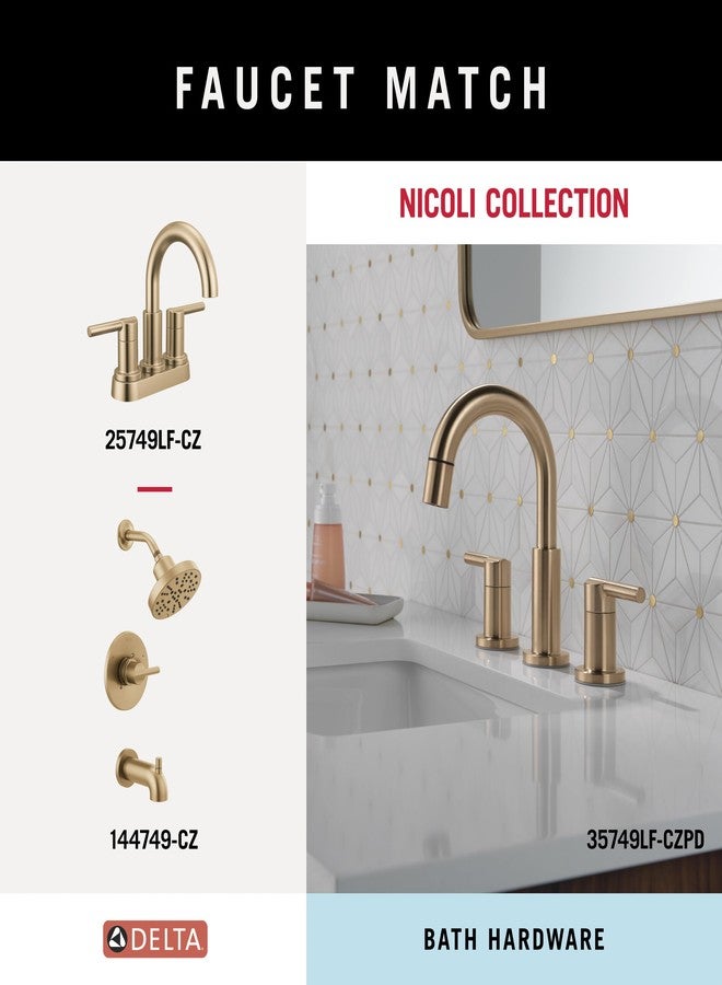 Delta Towel Rack | 24 or 18 Inch Champagne Bronze Adjustable Towel Bar for Bathroom, Kitchen | Nicoli Accessories - Image 5