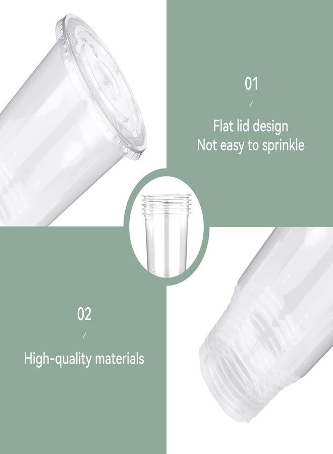 Prgery 32 OZ Plastic Cups with Lids, Iced Coffee Cups with Lids, Clear Plastic Cups for Camping Party and Picnics, Suitable for Most Car Cupholder [30 Set] - Image 4