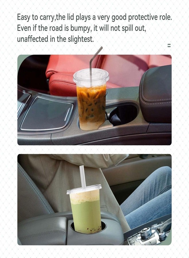 Prgery 32 OZ Plastic Cups with Lids, Iced Coffee Cups with Lids, Clear Plastic Cups for Camping Party and Picnics, Suitable for Most Car Cupholder [30 Set] - Image 5
