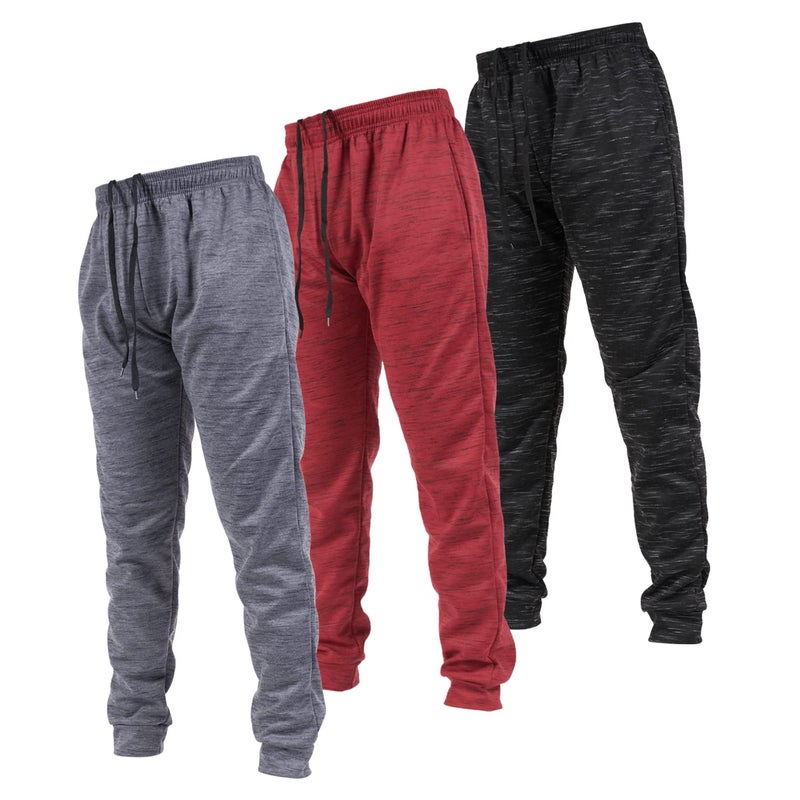 Ultra Performance 3 Pack Mens Joggers Mens Athletic Sweatpants with Pockets for Men, Small - 3X - Image 1