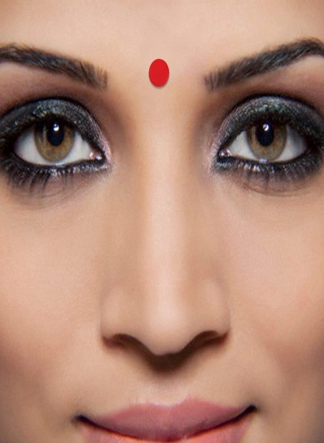Kotart - Medium Size Red Color Classic Bindi for Women - Bollywood Style Plain Round Red Bindi for Girls Ladies Forehead (Set of 2) - Image 2