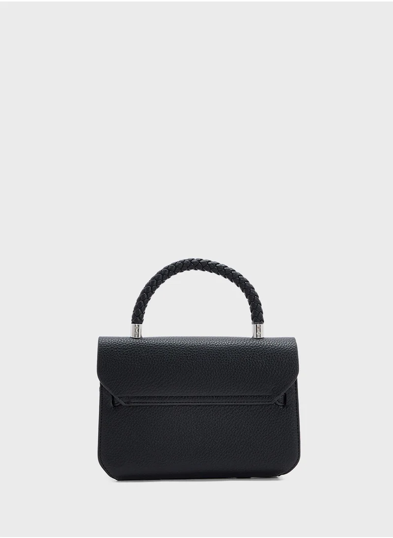 ELLA Braided Handle Satchel Bag