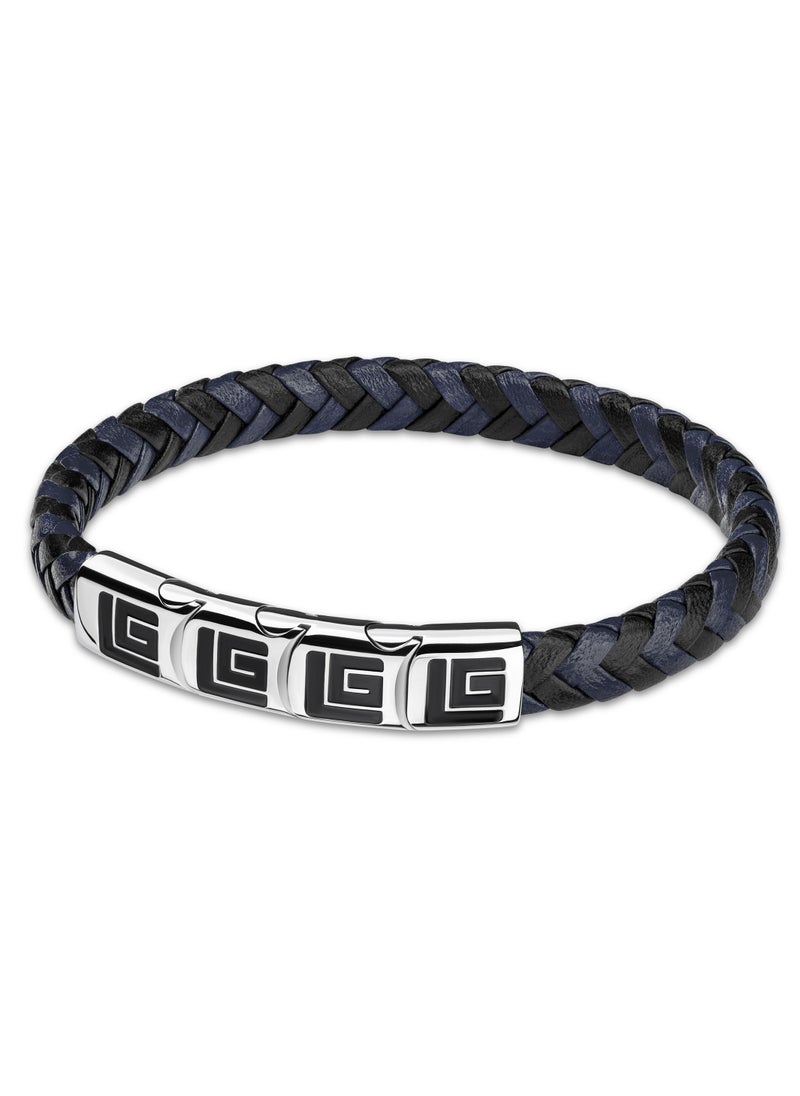 Guy Laroche - Adam Black And Blue Braided Bracelet - Image 1