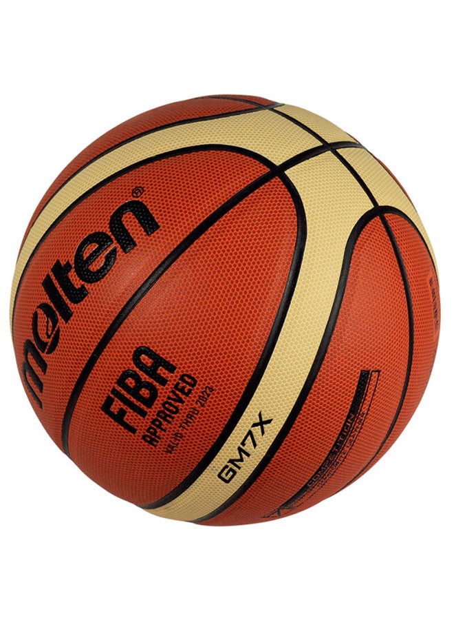 مولتين Molten Basketball الحجم 7 Gm7x، معتمد من الاتحاد الدولي لكرة السلة Fiba Bgm7x، كرة سلة للتدريب والمنافسات في الداخل والخارج - Image 1