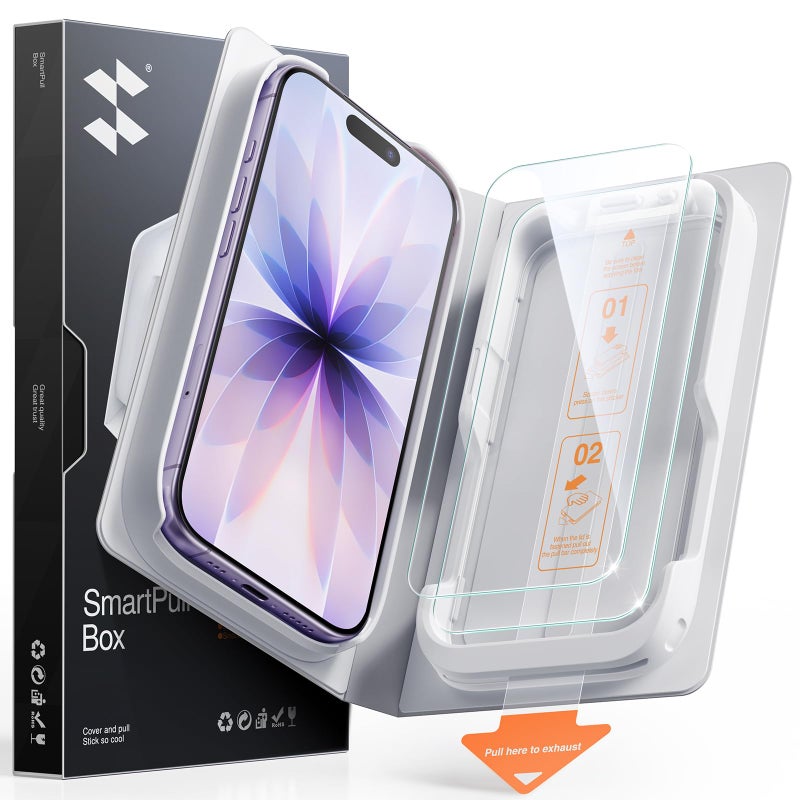 SMARTDEVIL 2 Pack Tempered Glass for iPhone 17 Screen Protector, Military-Grade Shatterproof Protection, 9H Hardness, Fast & Easy Installation, Case Friendly Design - Image 1