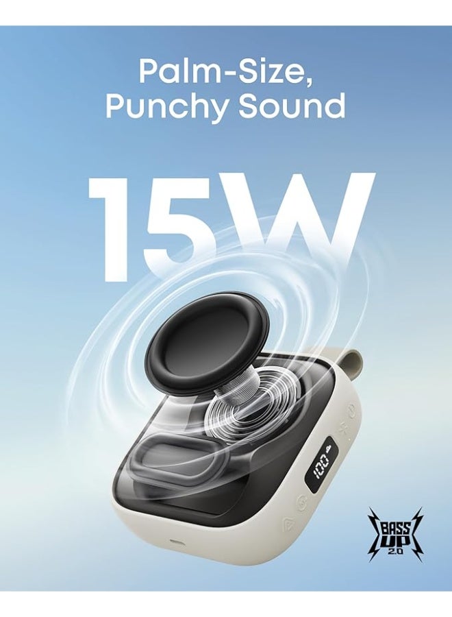 Soundcore Boom Go 3i Portable Bluetooth Speaker by Anker, 24H Playtime, 15W Punchy Sound, Emergency Power Bank, Powerful BassUp 2.0, Bluetooth 6.0, IP68 Waterproof for Hiking/Cycling/Camping (White) - Image 2