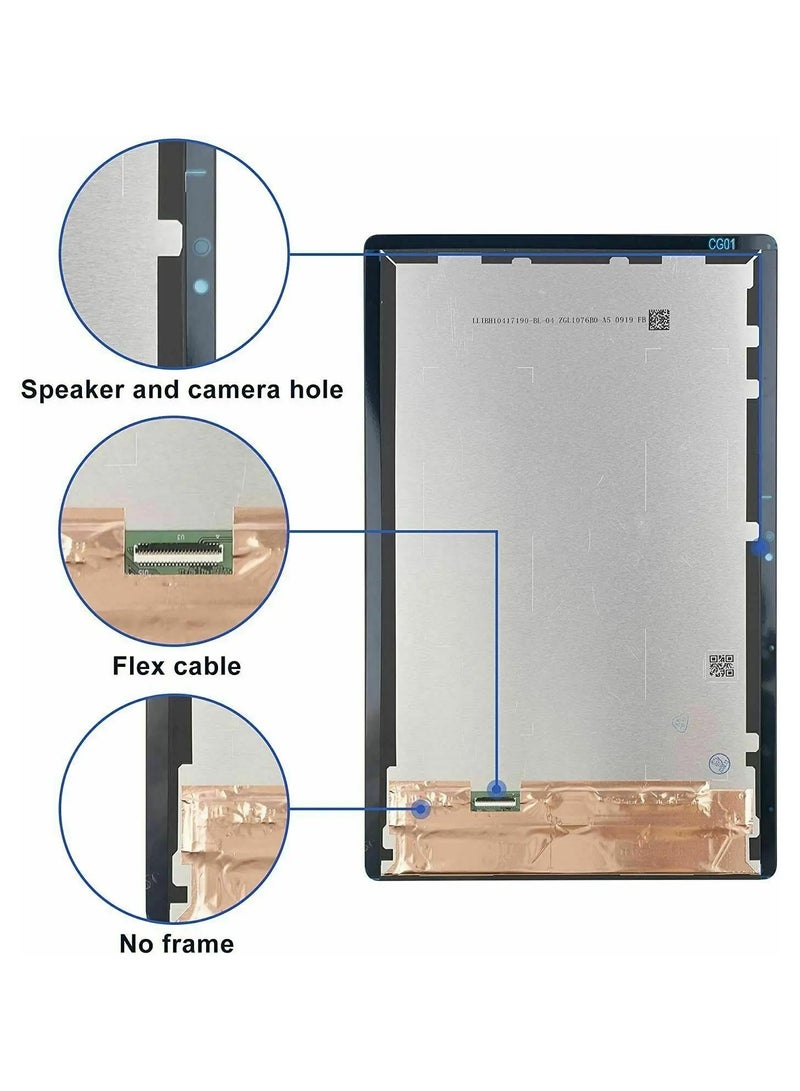 شاشة داخلية بديلة عالية الجودة متوافقة مع طراز A7 10.4 2020 T500/T505 لون أسود- Generic - Image 5