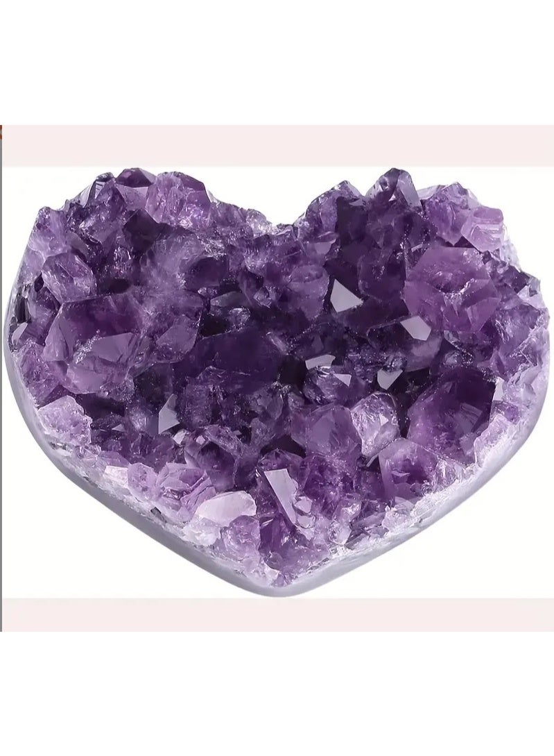 لاتين قطعة واحدة من مجموعة أحجار الجمشت الجيودية الفاخرة، كل قطعة فريدة وطبيعية، مصنوعة من بلورات جيود خام حقيقية، حجمها 5-6 سم، مع علبة هدايا. - Image 1